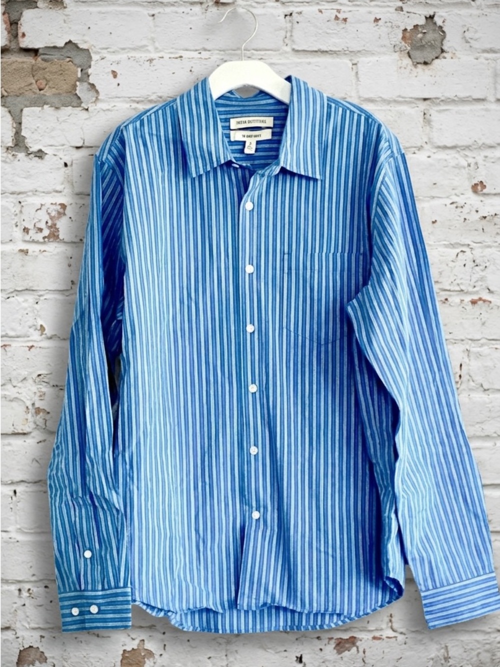 Men’s Urban Outfitters Blue Striped Dress Shirt